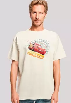 Футболка с принтом CARS LIGHTNING MCQUEEN F4NT4STIC, песочный