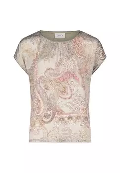 Футболка с принтом Cartoon, бежевый