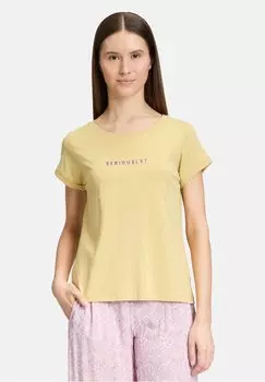 Футболка с принтом Cartoon, светло-желтый