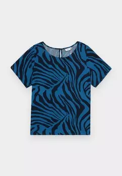 Футболка с принтом CARZALIKA LIFE ANITA ONECK ONLY Carmakoma, темно-синий