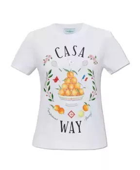 Футболка с принтом Casablanca, белый