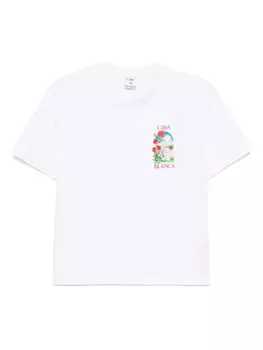 Футболка с принтом Casablanca, белый