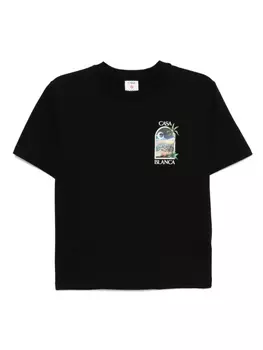 Футболка с принтом Casablanca, черный