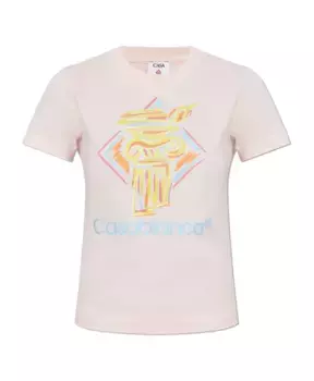 Футболка с принтом Casablanca, розовый