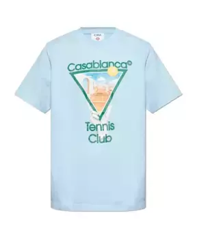 Футболка с принтом Casablanca, синий