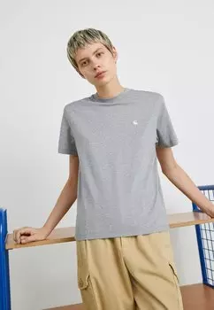 Футболка с принтом CASEY Carhartt WIP, вереск серый/серебристый