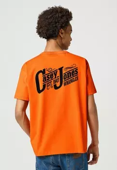 Футболка с принтом CASEY GRAPHIC TEE Wrangler, оранжевый