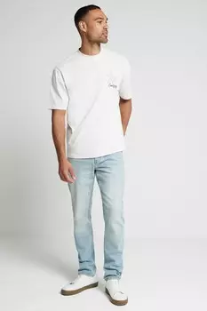 Футболка с принтом Castaway, стандартного кроя River Island, бежевый
