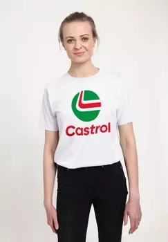 Футболка с принтом CASTROL Henry Tiger, белый