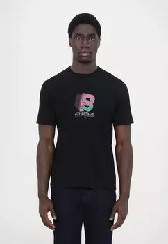 Футболка с принтом CASUAL FIT ATHLETIC PS Paul Smith, черный