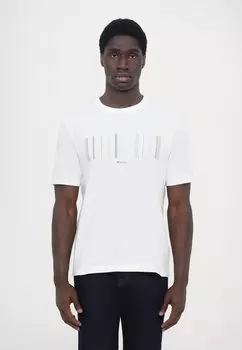 Футболка с принтом CASUAL FIT STRIPE PS Paul Smith, белый