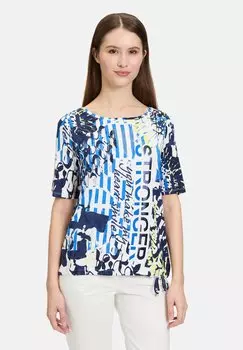 Футболка с принтом CASUAL-MIT TUNNELZUG Betty Barclay, белый