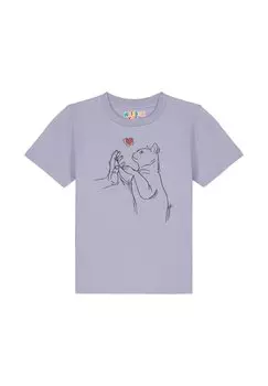 Футболка с принтом CATHAND Watapparel, цвет lavender