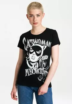 Футболка с принтом CATWOMAN LOGOSHIRT, черный
