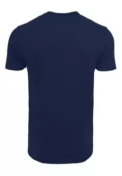 Футболка с принтом CAUTION HOT ROUND NECK Merchcode, темно-синий