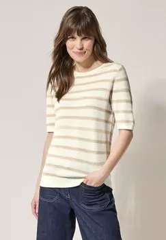 Футболка с принтом Cecil, бежевый