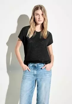 Футболка с принтом Cecil, черный