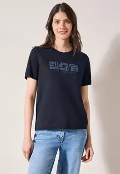 Футболка с принтом Cecil, цвет Blau