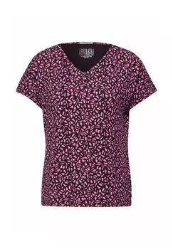 Футболка с принтом Cecil, цвет Mottled Dark Red