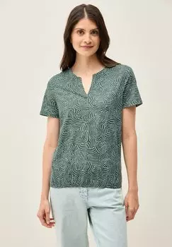 Футболка с принтом Cecil, хаки