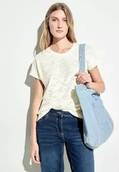 Футболка с принтом Cecil, кремовый