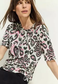 Футболка с принтом Cecil, кремовый