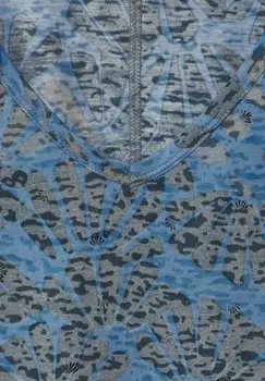 Футболка с принтом Cecil, синий