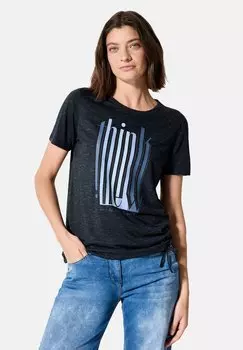 Футболка с принтом Cecil, синий