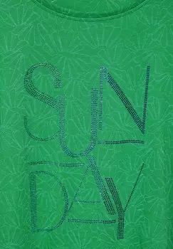 Футболка с принтом Cecil, светло-зеленый