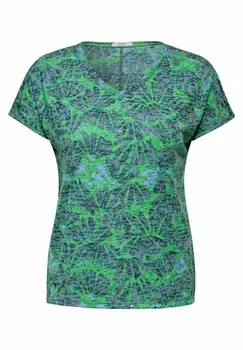 Футболка с принтом Cecil, светло-зеленый