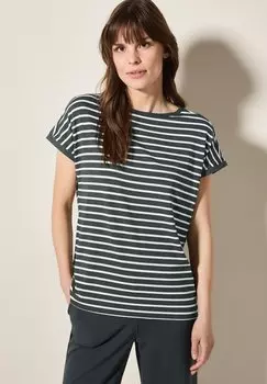 Футболка с принтом Cecil, темно-зеленый