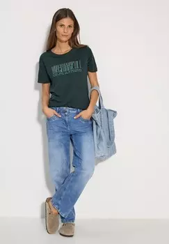 Футболка с принтом Cecil, зеленый