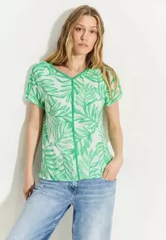 Футболка с принтом Cecil, зеленый