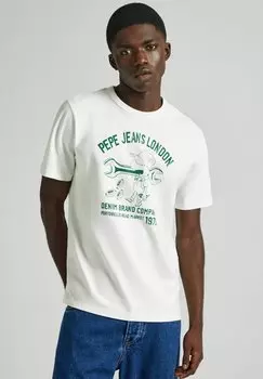 Футболка с принтом CEDRIC Pepe Jeans, цвет off white