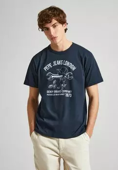 Футболка с принтом CEDRIC Pepe Jeans, цвет dulwich blue