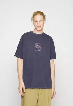 Футболка с принтом CELESTIAL CREATION TEE UNISEX BDG Urban Outfitters, темно-синий