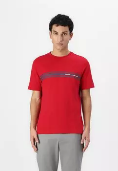 Футболка с принтом CENTRAL CHEST STRIPE TEE Tommy Hilfiger, красный
