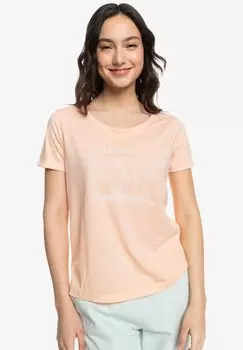 Футболка с принтом CHASING THE WAVE Roxy, цвет light pink