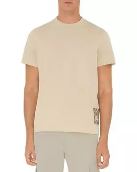 Футболка с принтом Check Label Burberry, коричневый/бежевый
