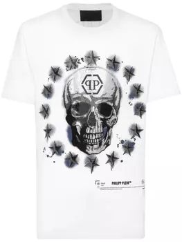 Футболка с принтом черепа от Philipp Plein, белый