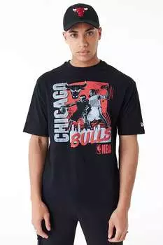 Футболка с принтом Chicago Bulls New Era, черный