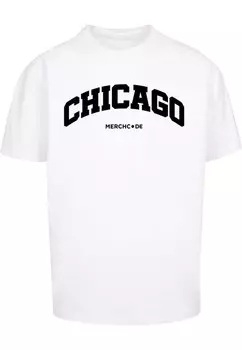 Футболка с принтом CHICAGO WORDING HEAVY OVERSIZE Merchcode, цвет white
