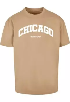 Футболка с принтом CHICAGO WORDING HEAVY OVERSIZE Merchcode, цвет unionbeige
