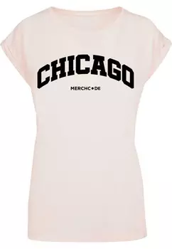 Футболка с принтом CHICAGO WORDING Merchcode, розовый