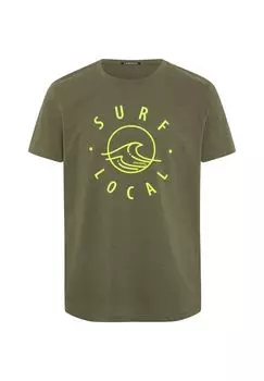 Футболка с принтом CHIEMSEE, цвет Dusty Olive