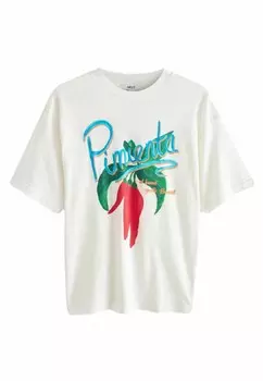 Футболка с принтом CHILLI PEPPER GRAPHIC SHORT SLEEVE Next, белый