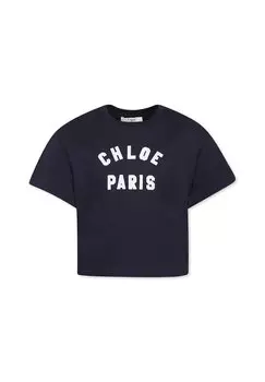 Футболка с принтом CHLO, синий