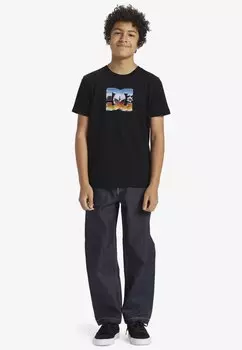 Футболка с принтом CHROME-FR DC Shoes, цвет kvj0 black
