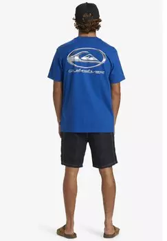 Футболка с принтом CHROME LOGO SS Quiksilver, цвет monaco blue