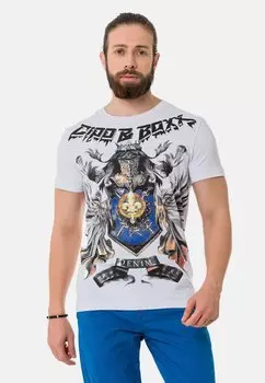 Футболка с принтом Cipo & Baxx, белый